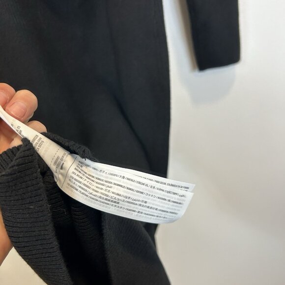 NWT ABERCROMBIE & FITCH Size Medium Black Open-back Midi Sweater Dress - Picture 7 of 10